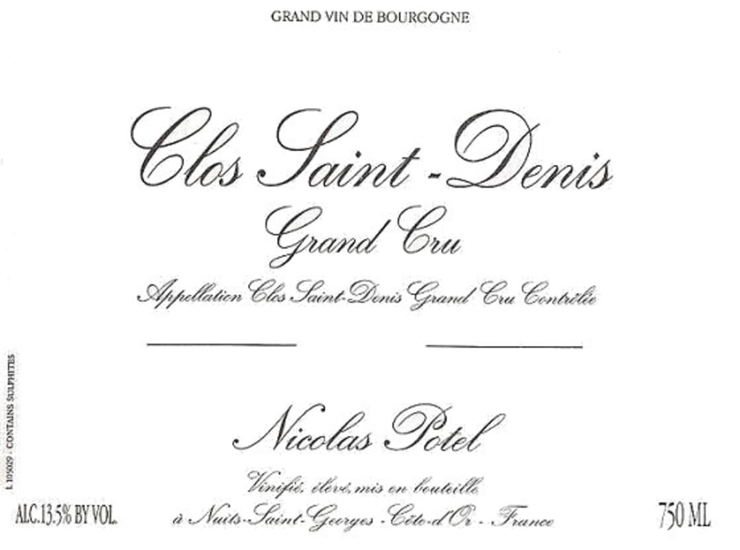 Nicolas Potel Clos Saint-Denis Grand Cru 2007 Front Label
