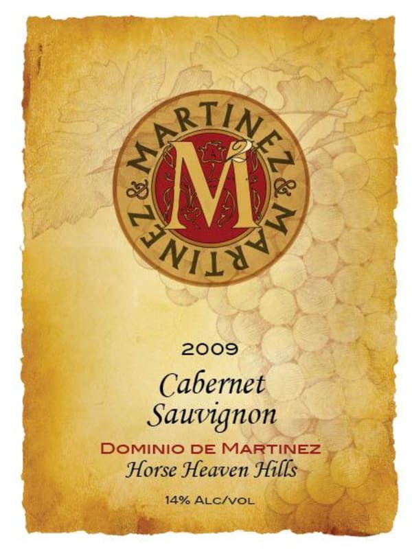 Martinez & Martinez Winery Dominio de Martinez Cabernet Sauvignon 2009 Front Label
