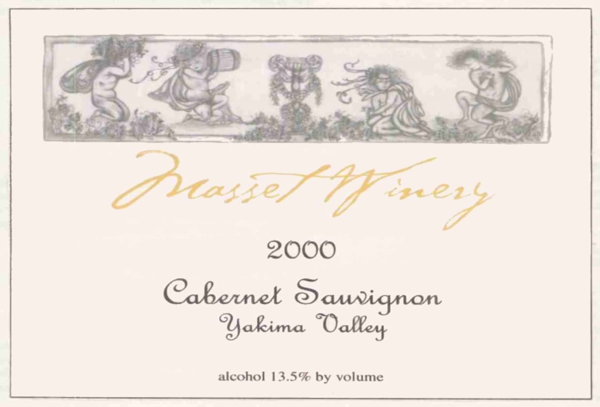 Masset Winery Cabernet Sauvignon 2000 Front Label