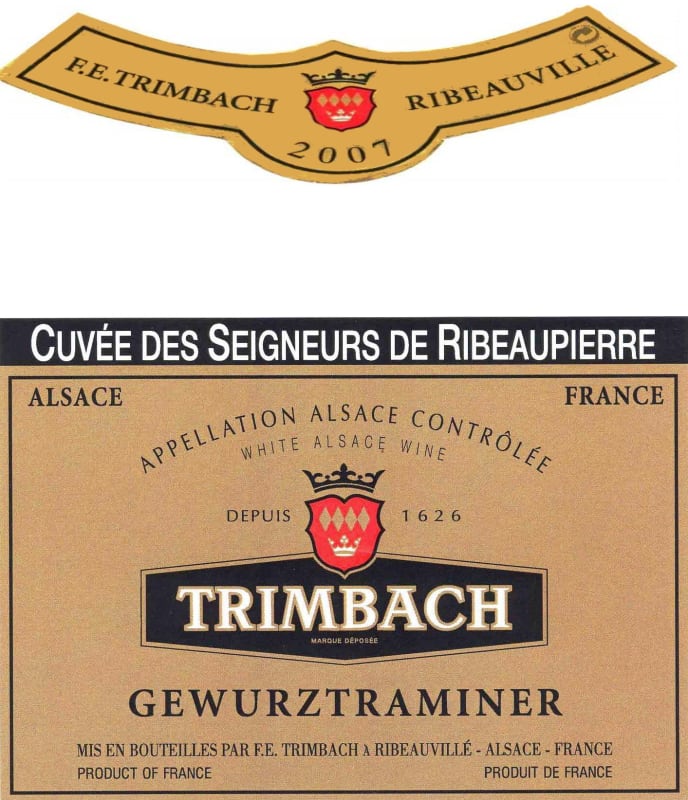 Maison Trimbach Ribeaupierre Gewurztraminer 2007 Front Label