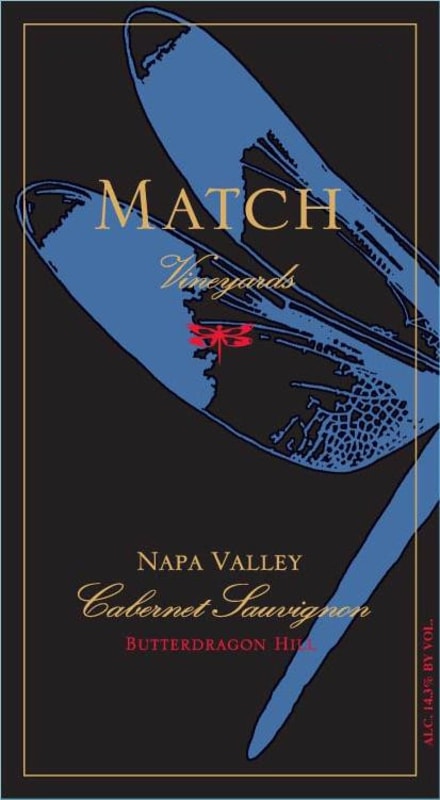 Match Vineyards Butterdragon Hill Cabernet Sauvignon 2008 Front Label