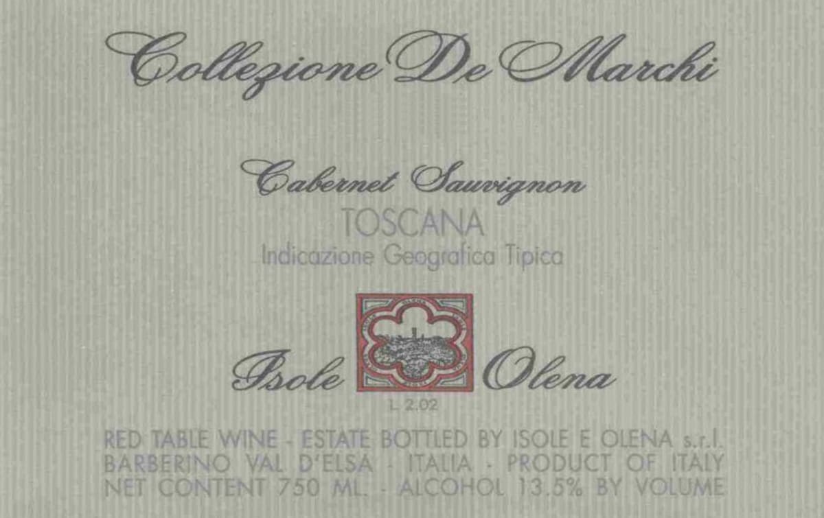 Isole e Olena Collezione de Marchi Cabernet Sauvignon 2007 Front Label