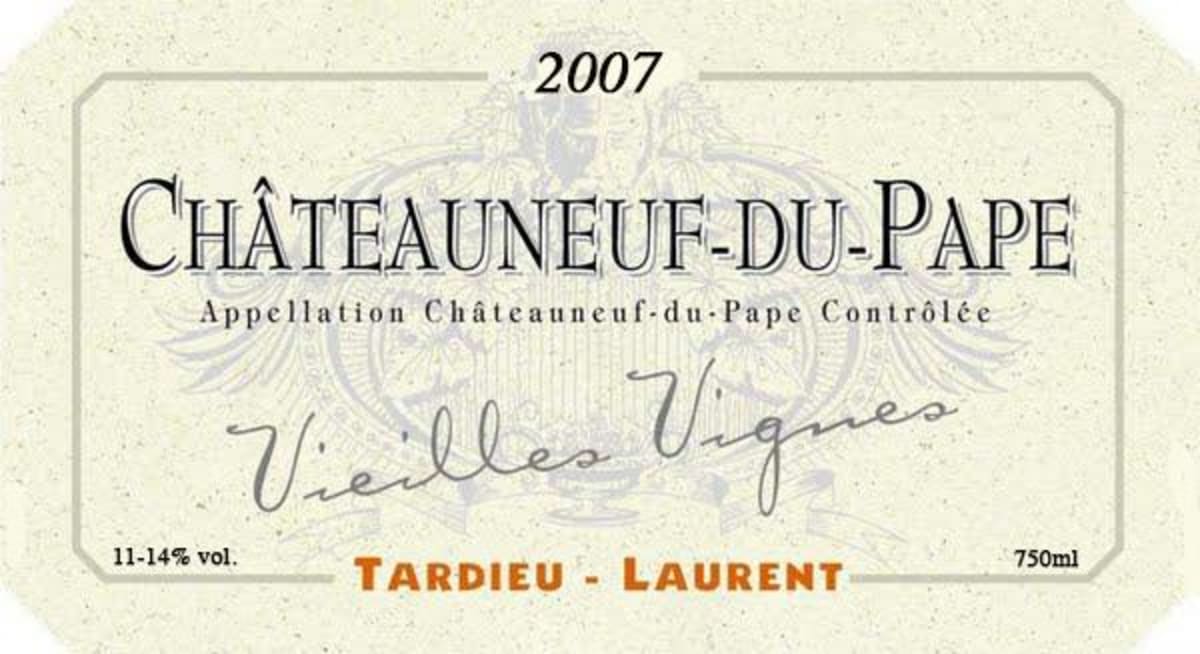 Tardieu-Laurent Chateauneuf-du-Pape Vieilles Vignes 2007 Front Label