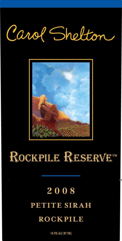 Carol Shelton Rockpile Reserve Petite Sirah 2008 Front Label