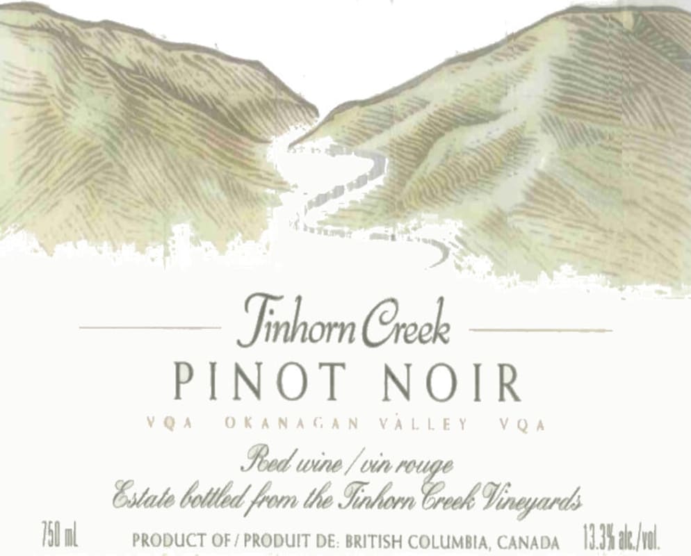 Tinhorn Creek Pinot Noir 2008 Front Label