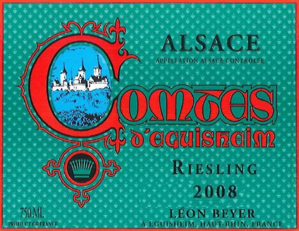 Leon Beyer Cuvee des Comtes d'Eguisheim Riesling 2008 Front Label