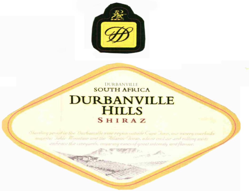 Durbanville Hills Shiraz 2008 Front Label