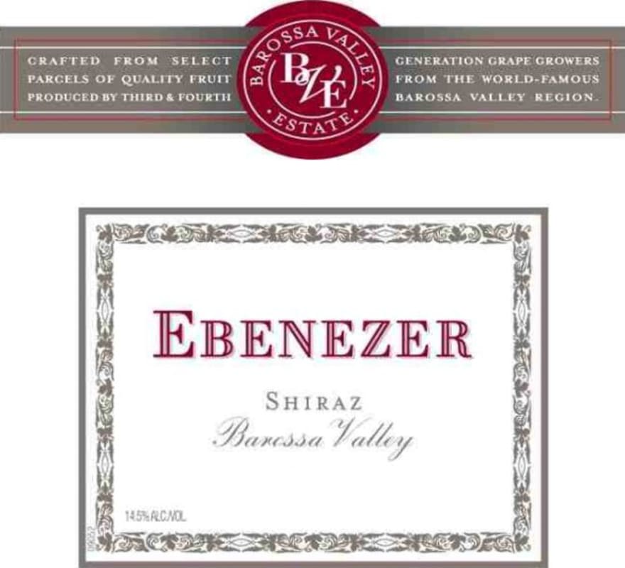 Barossa Valley Estate Ebenezer Shiraz 2008 Front Label