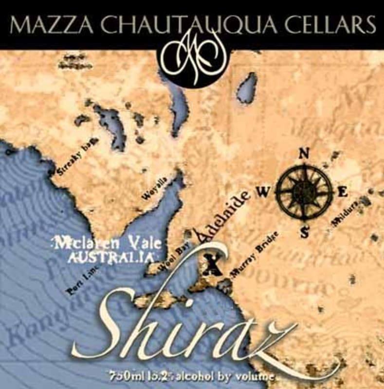 Mazza Chautauqua Cellars Five & 20 Brewing Shiraz 2010 Front Label