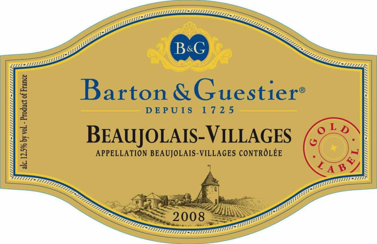 Barton & Guestier Beaujolais-Villages 2008 Front Label