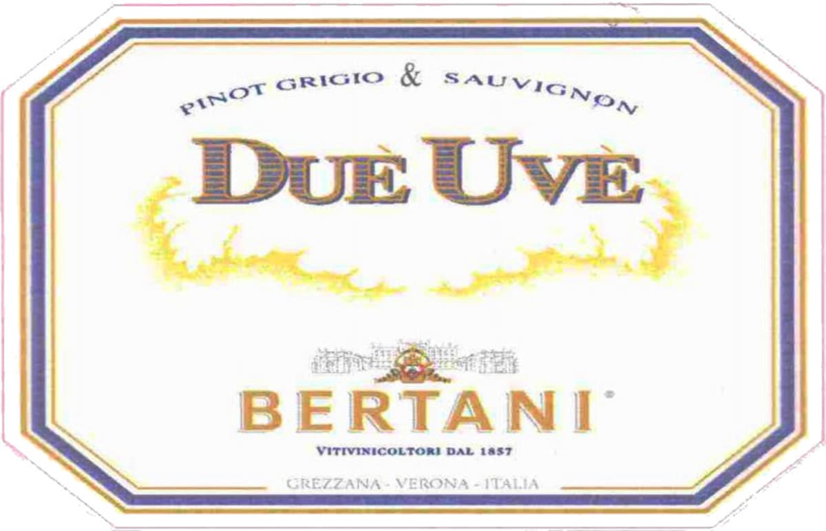 Bertani Due Uve 2008 Front Label