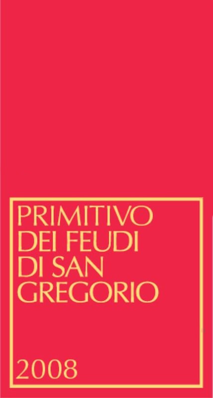 Feudi di San Gregorio Primitivo di Manduria 2008 Front Label