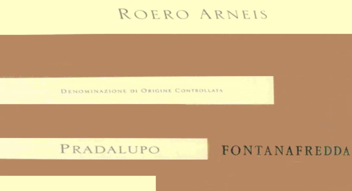 Fontanafredda Roero Pradalupo Arneis 2008 Front Label