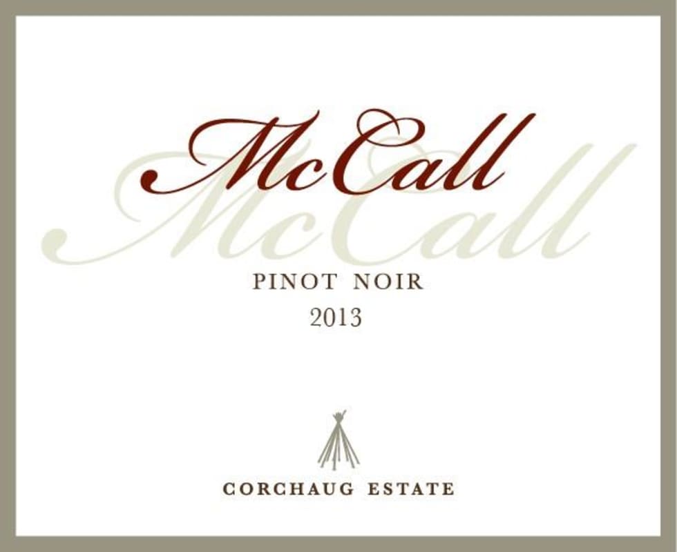 McCall Wines Corchaug Estate Pinot Noir 2013 Front Label