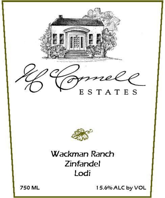 McConnell Estates Winery Wackman Ranch Zinfandel 2012 Front Label
