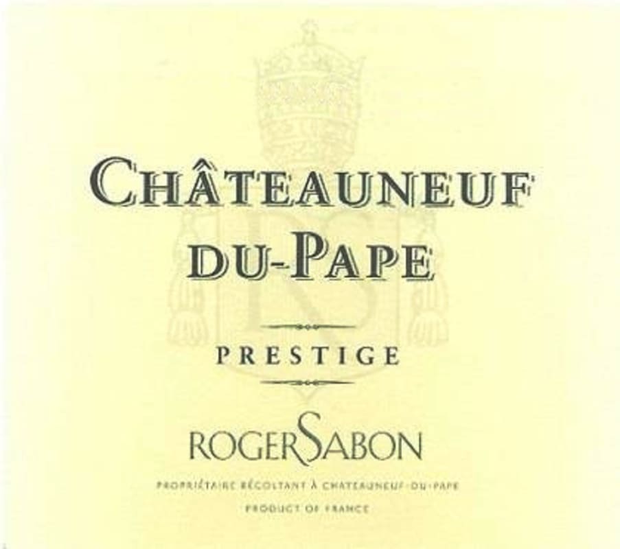 Roger Sabon Chateauneuf-du-Pape Prestige 2008 Front Label