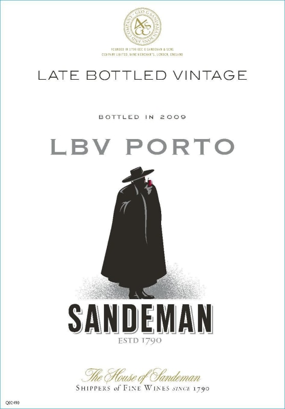 Sandeman Late Bottled Vintage 2008 Front Label