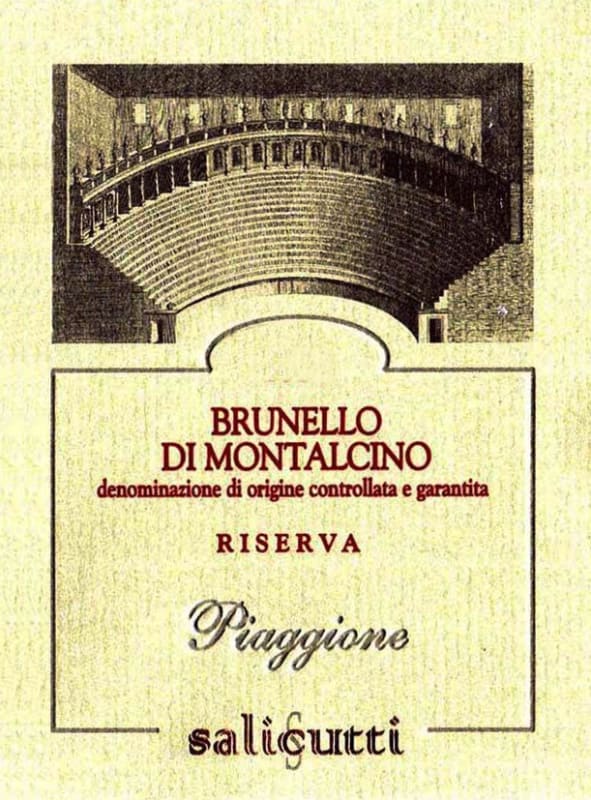 Salicutti Brunello di Montalcino Riserva 2008 Front Label
