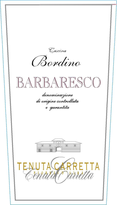 Tenuta Carretta Barbaresco Bordino 2008 Front Label