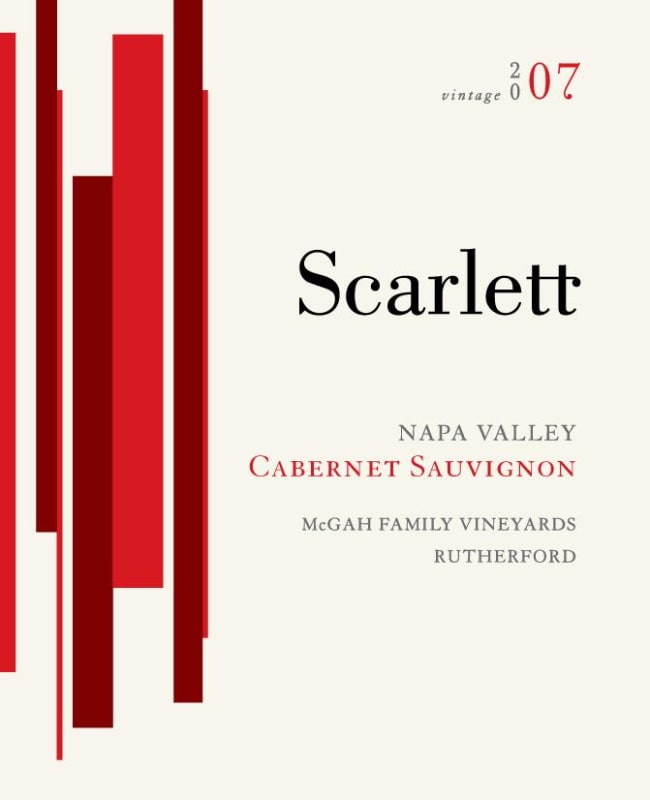 Scarlett McGah Family Vineyard Cabernet Sauvignon 2007 Front Label