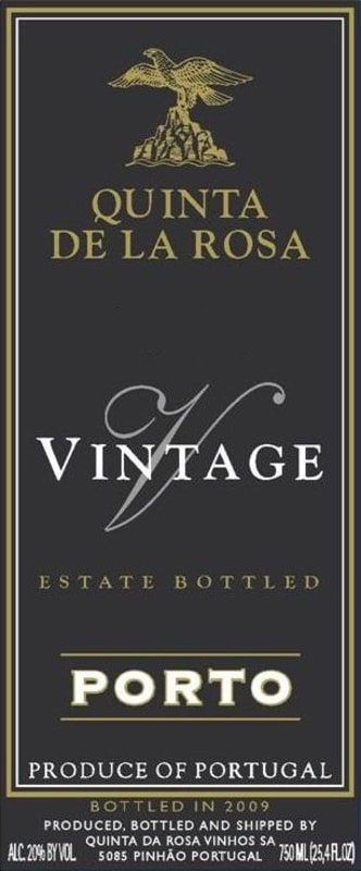 Quinta de la Rosa Vintage Port 2008 Front Label