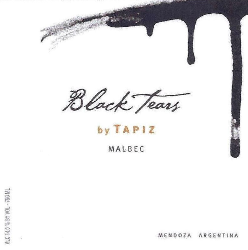Tapiz Black Tears Malbec 2008 Front Label