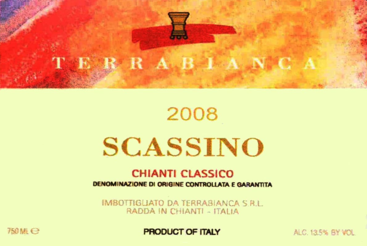 Terrabianca Chianti Classico Scassino 2008 Front Label