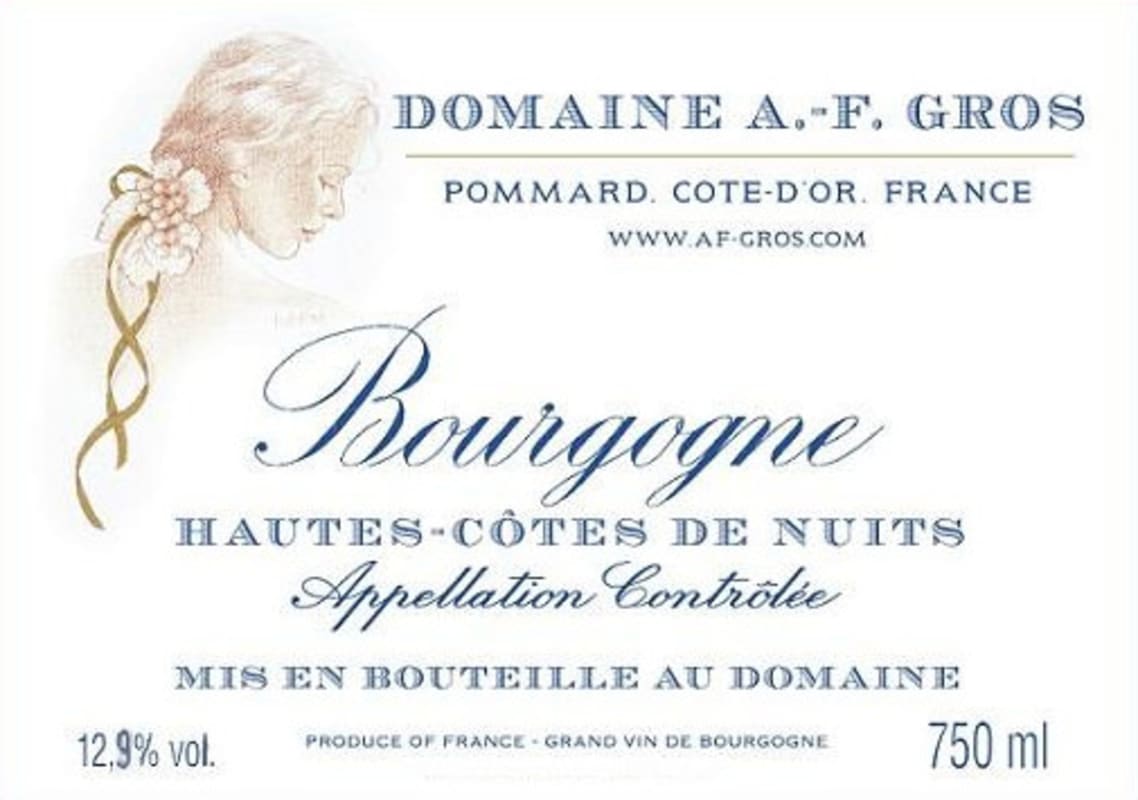 Domaine A.F. Gros Bourgogne Hautes Cotes de Nuits 2008 Front Label