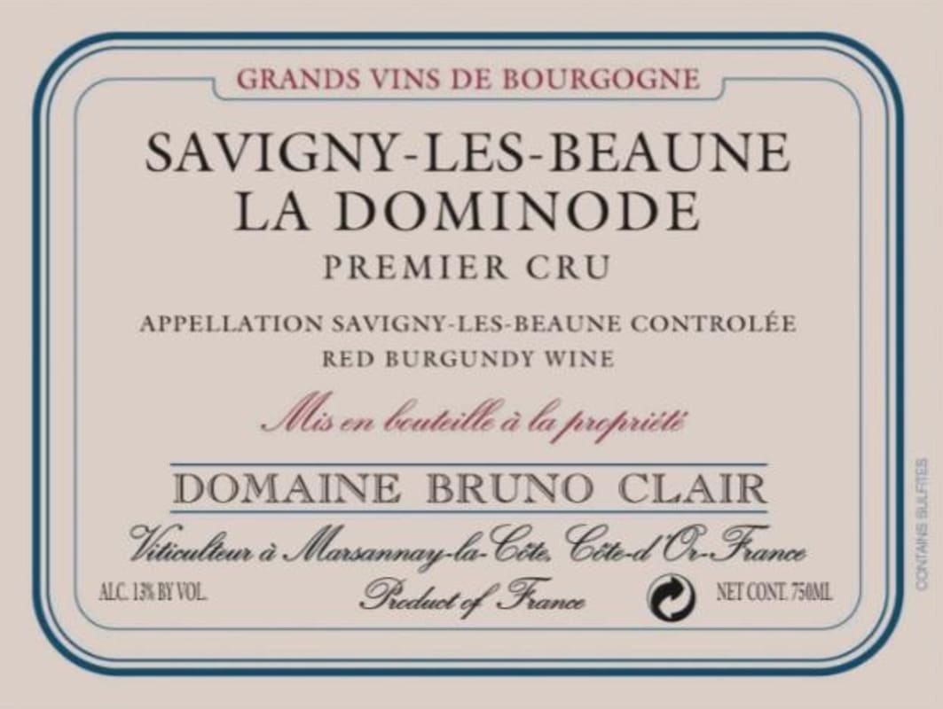 Bruno Clair Savigny Les Beaune La Dominode Premier Cru 2008 Front Label