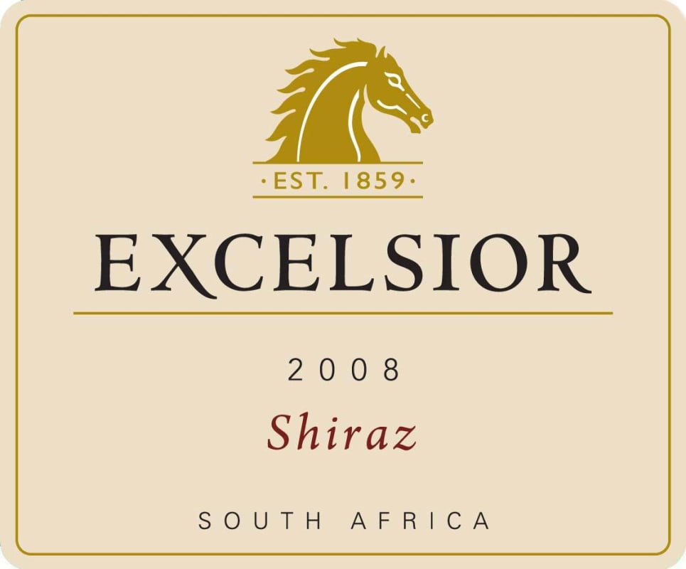 Excelsior Shiraz 2008 Front Label