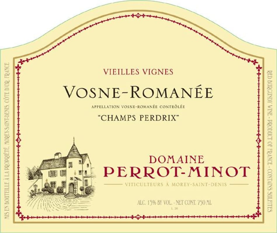 Domaine Perrot-Minot Vosne-Romanee Champs Perdrix 2008 Front Label
