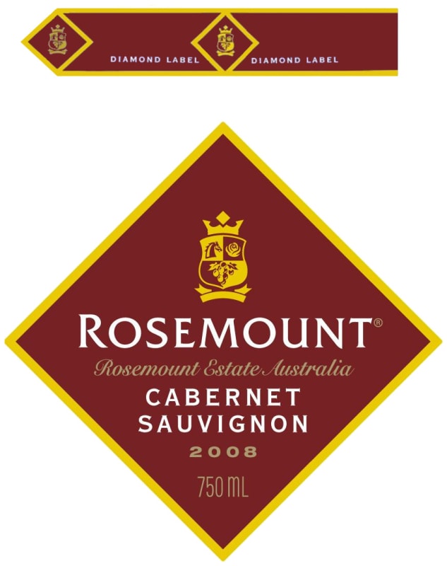 Rosemount Diamond Cabernet Sauvignon 2008 Front Label