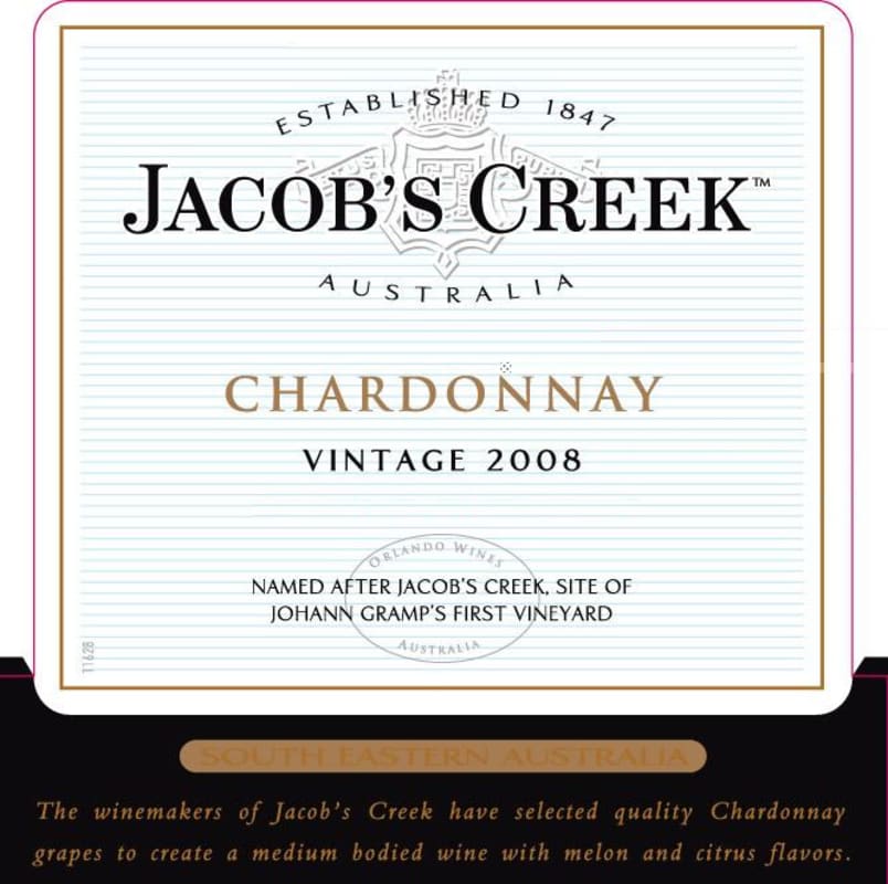 Jacob's Creek Classic Chardonnay 2008 Front Label