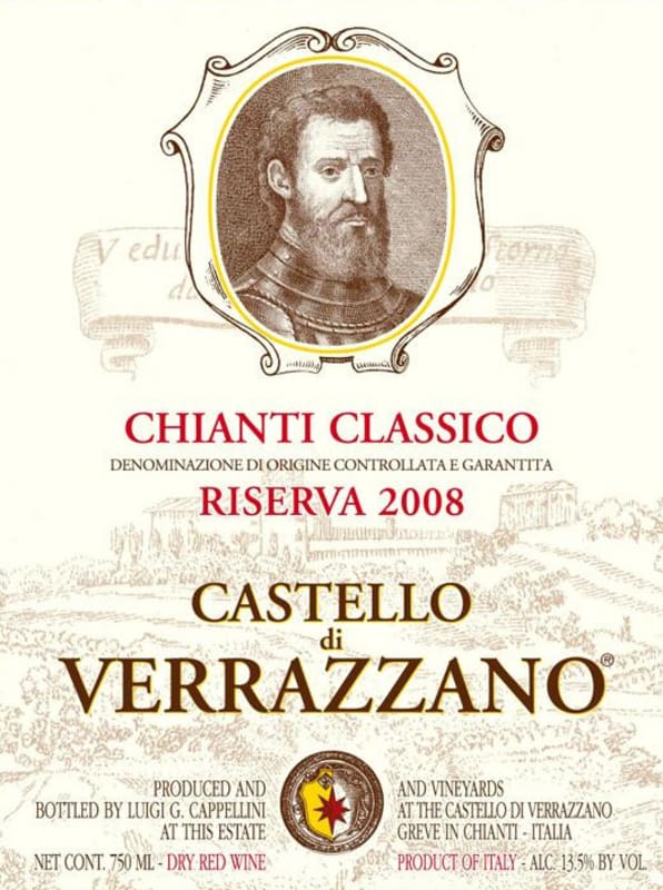 Castello di Verrazzano Chianti Classico Riserva 2008 Front Label