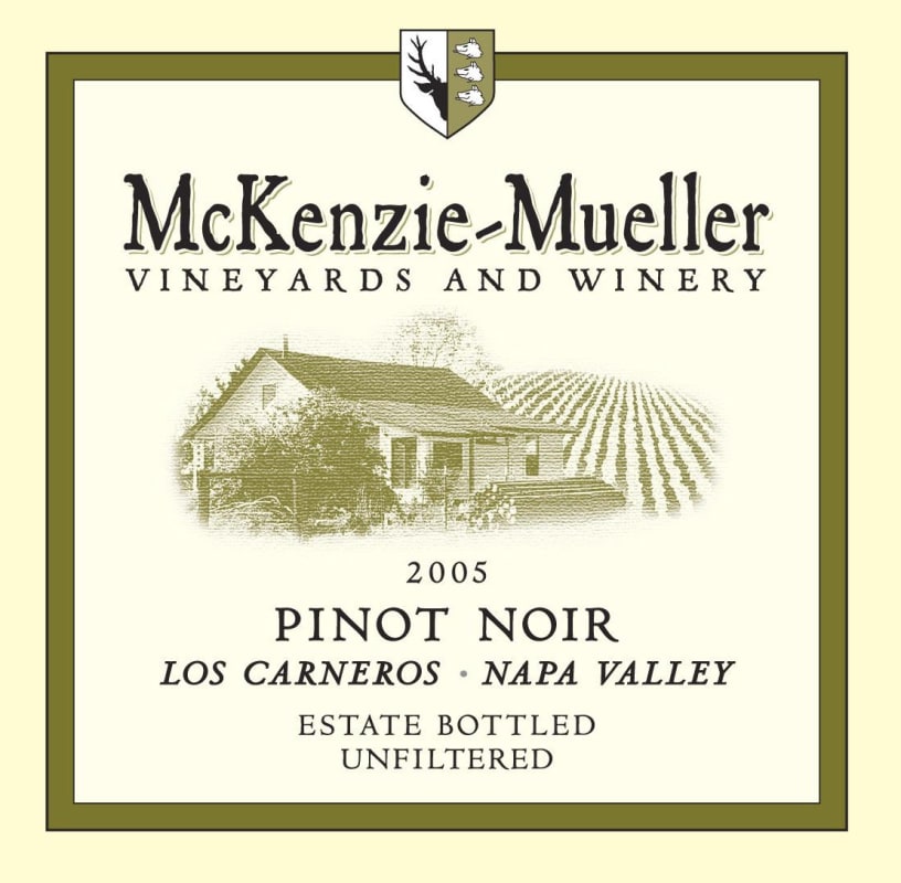 McKenzie-Mueller Vineyards & Winery Pinot Noir 2005 Front Label
