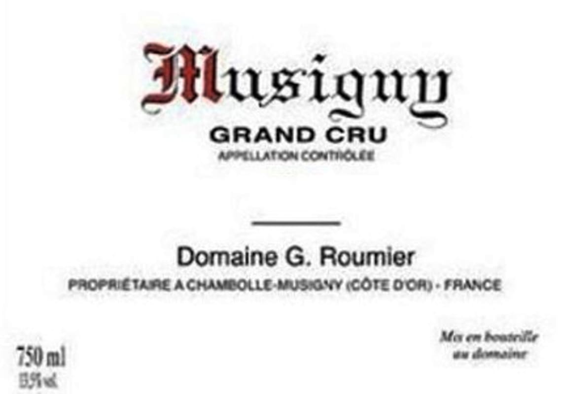 Domaine Georges & Christophe Roumier Musigny Grand Cru 2008 Front Label