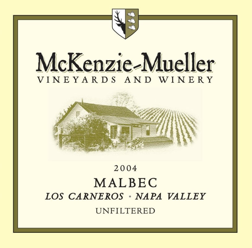 McKenzie-Mueller Vineyards & Winery Malbec 2004 Front Label