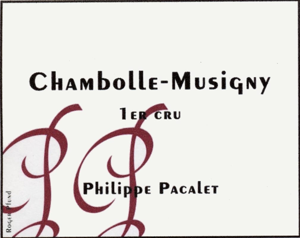 Philippe Pacalet Chambolle-Musigny Premier Cru 2008 Front Label