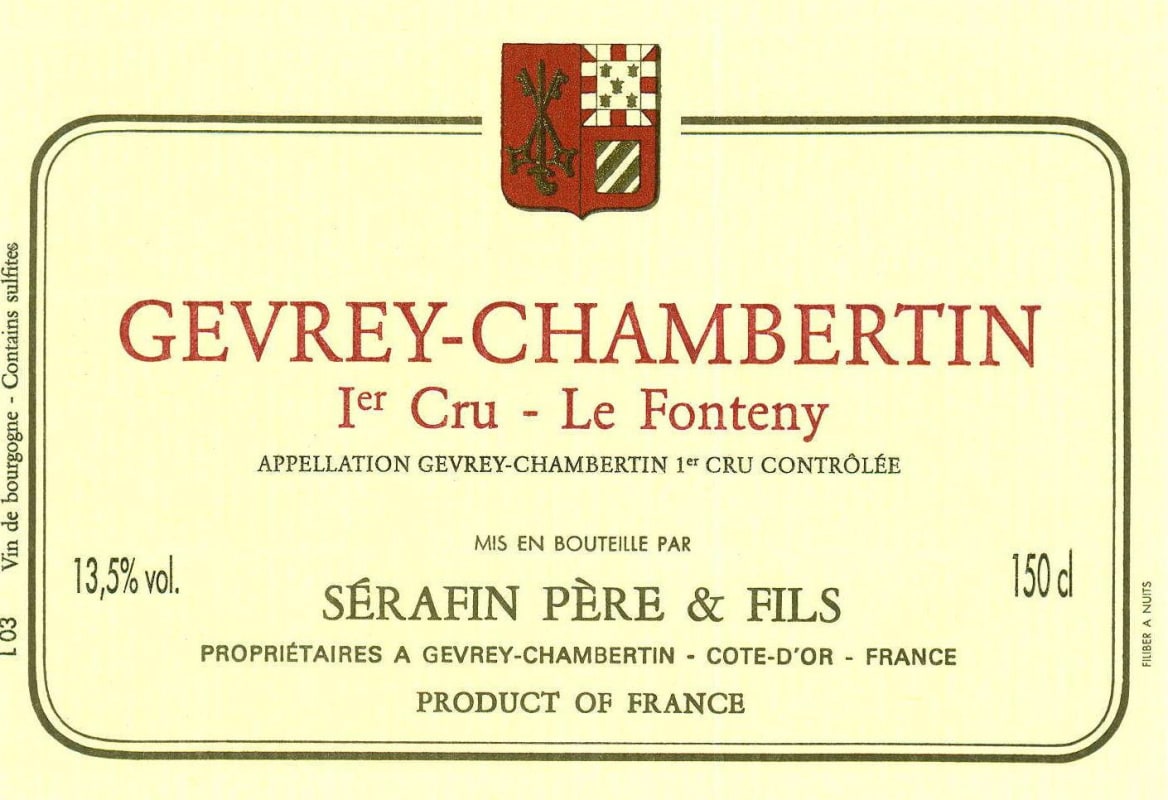 Domaine Serafin Gevrey-Chambertin Le Fonteny Premier Cru 2008 Front Label