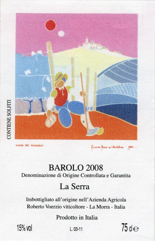 Roberto Voerzio Barolo La Serra 2008 Front Label