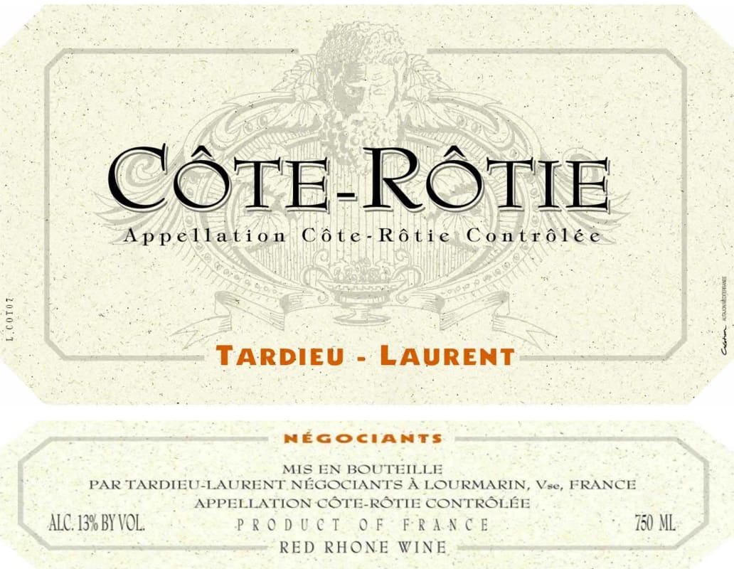 Tardieu-Laurent Cote Rotie 2008 Front Label