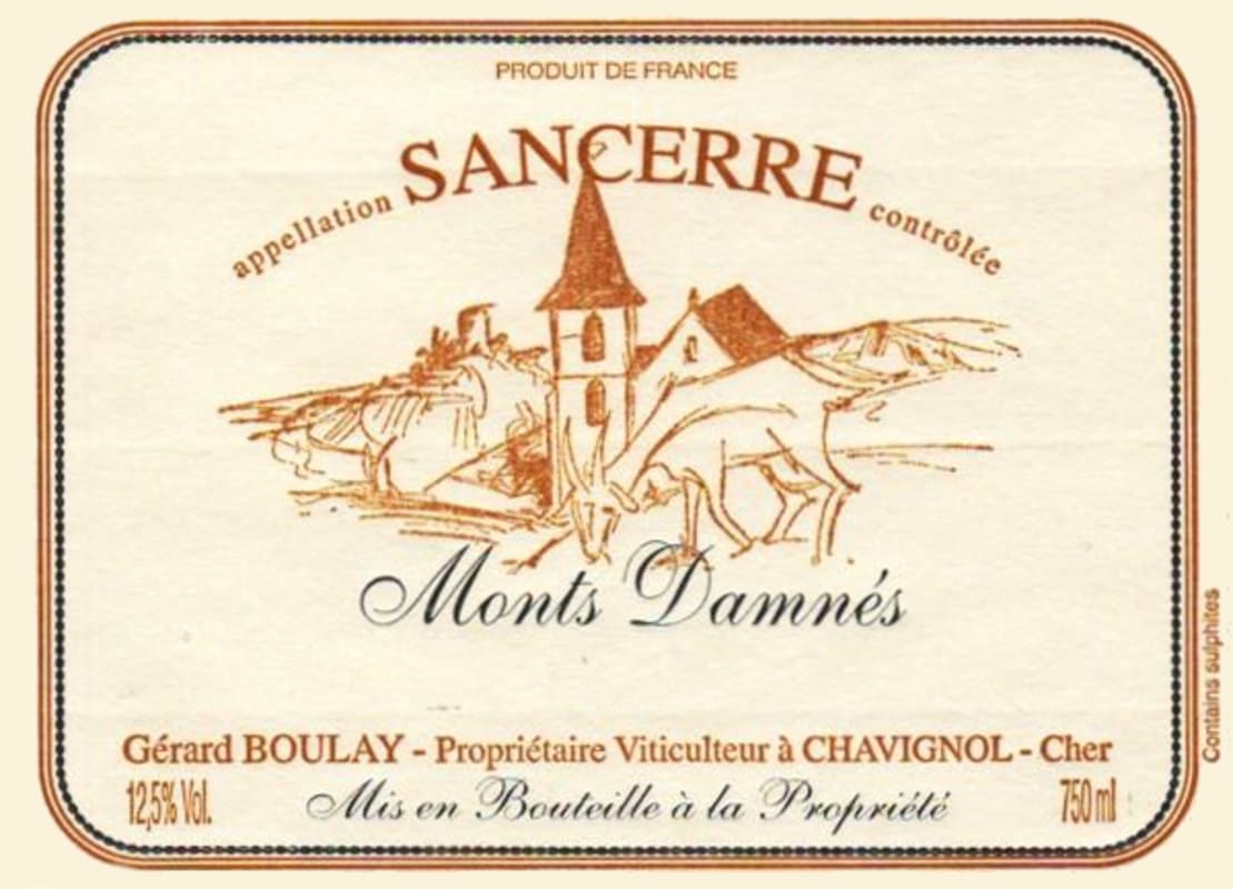 Gerard Boulay Sancerre Monts Damnes 2008 Front Label
