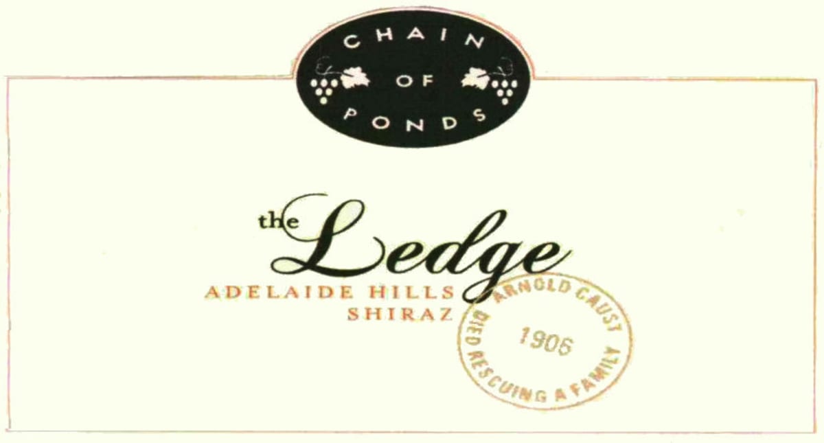 Chain of Ponds Ledge Shiraz 2009 Front Label