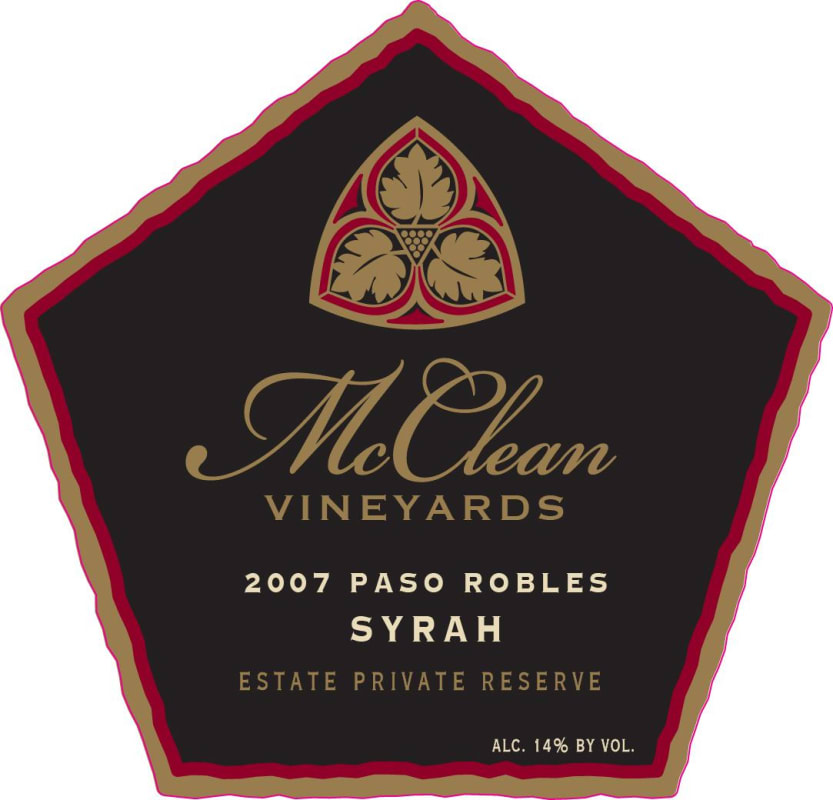 McLean Vineyards Estate Private Reserve Syrah 2007 Front Label