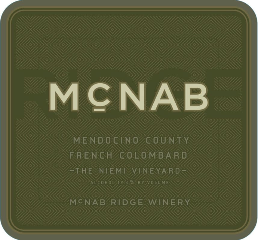McNab Ridge Winery Niemi Vineyard French Colombard 2013 Front Label