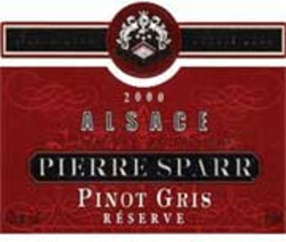 Pierre Sparr Reserve Pinot Gris 2000 Front Label
