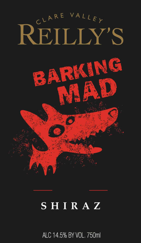 Reilly's Barking Mad Shiraz 2009 Front Label