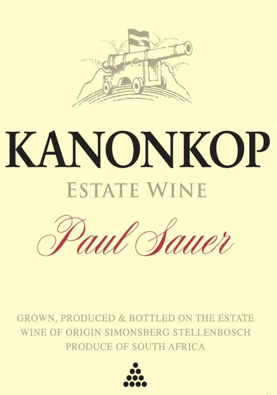 Kanonkop Paul Sauer 2009 Front Label