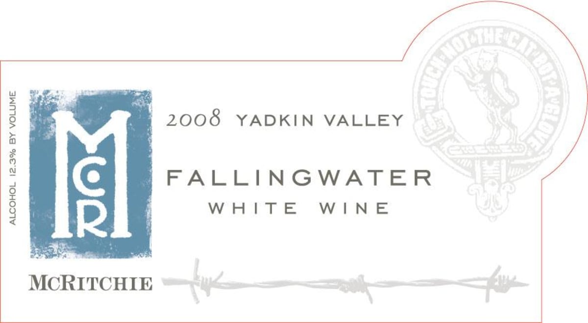 McRitchie Winery & Ciderworks Fallingwater White 2008 Front Label