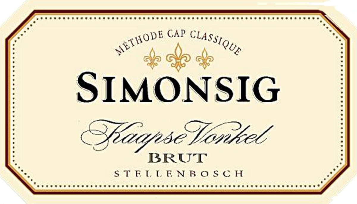 Simonsig Cap Classique Kaapse Vonkel Brut 2009 Front Label
